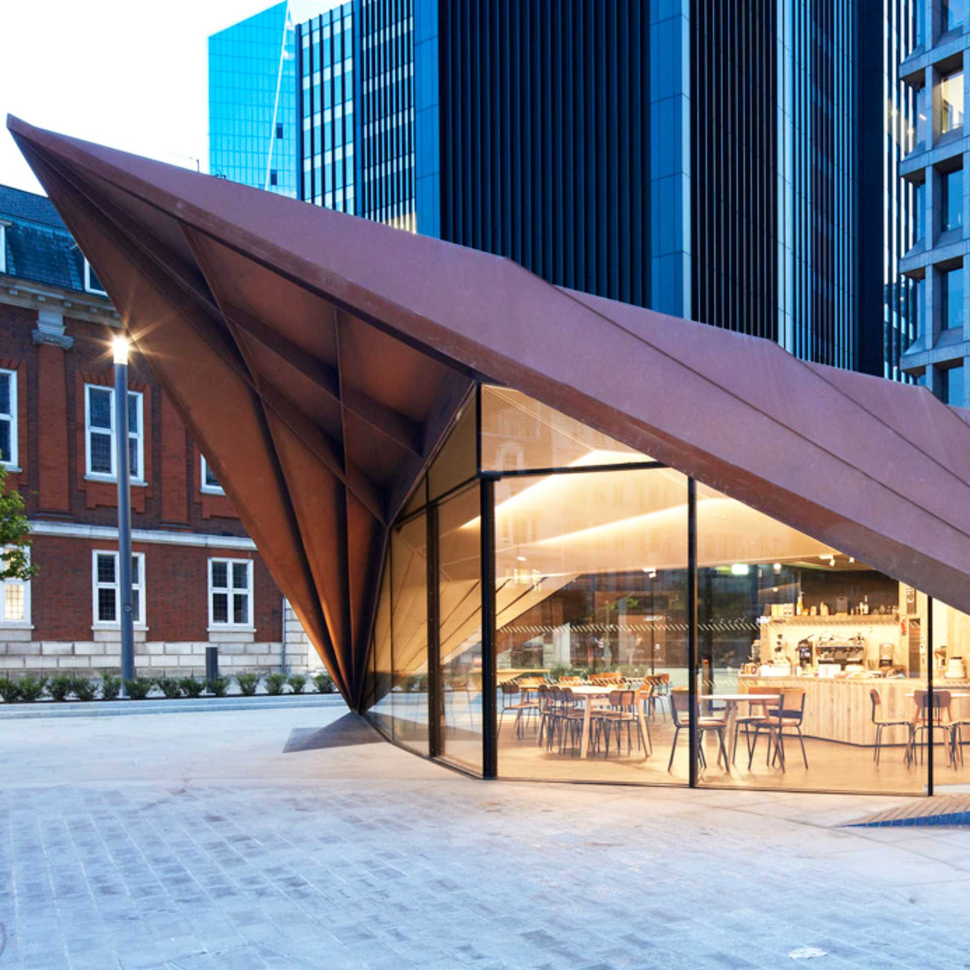Pavillon, Gastronomie-Container, Visualisierung