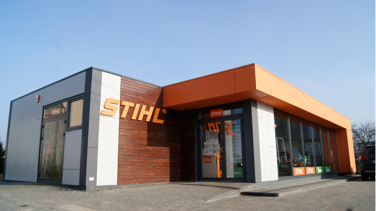 Verkaufspavillon, STIHL Firmenshop 135m2 – Ansicht 1