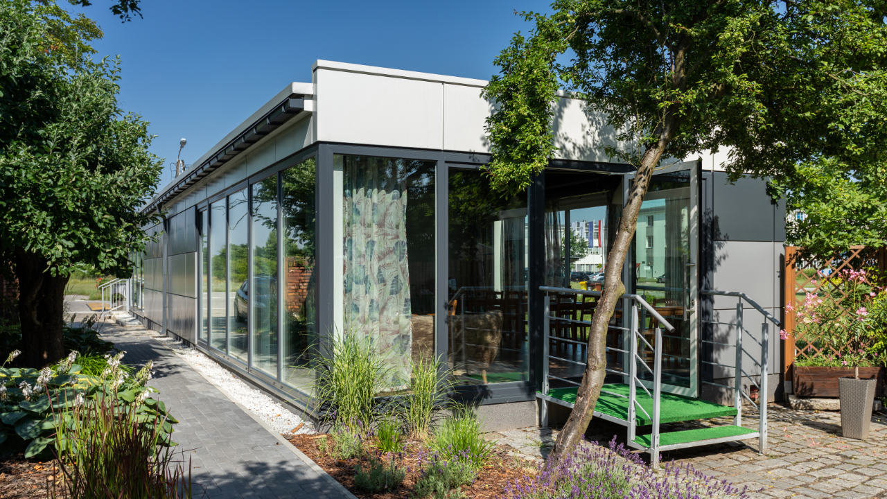 Gastronomie-Pavillon, Erweiterung des Restaurants CN CROP 93m2 - Ansicht 1