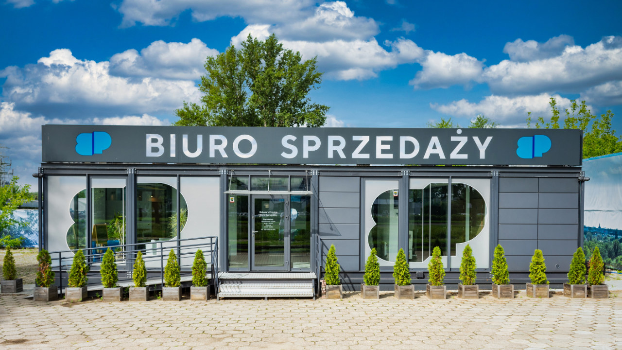 Büro-Raummodul, Verkaufsbüro für Wohnungen, Bulwary Wiśłane, Mennica Polska 150m2 - Ansicht 1