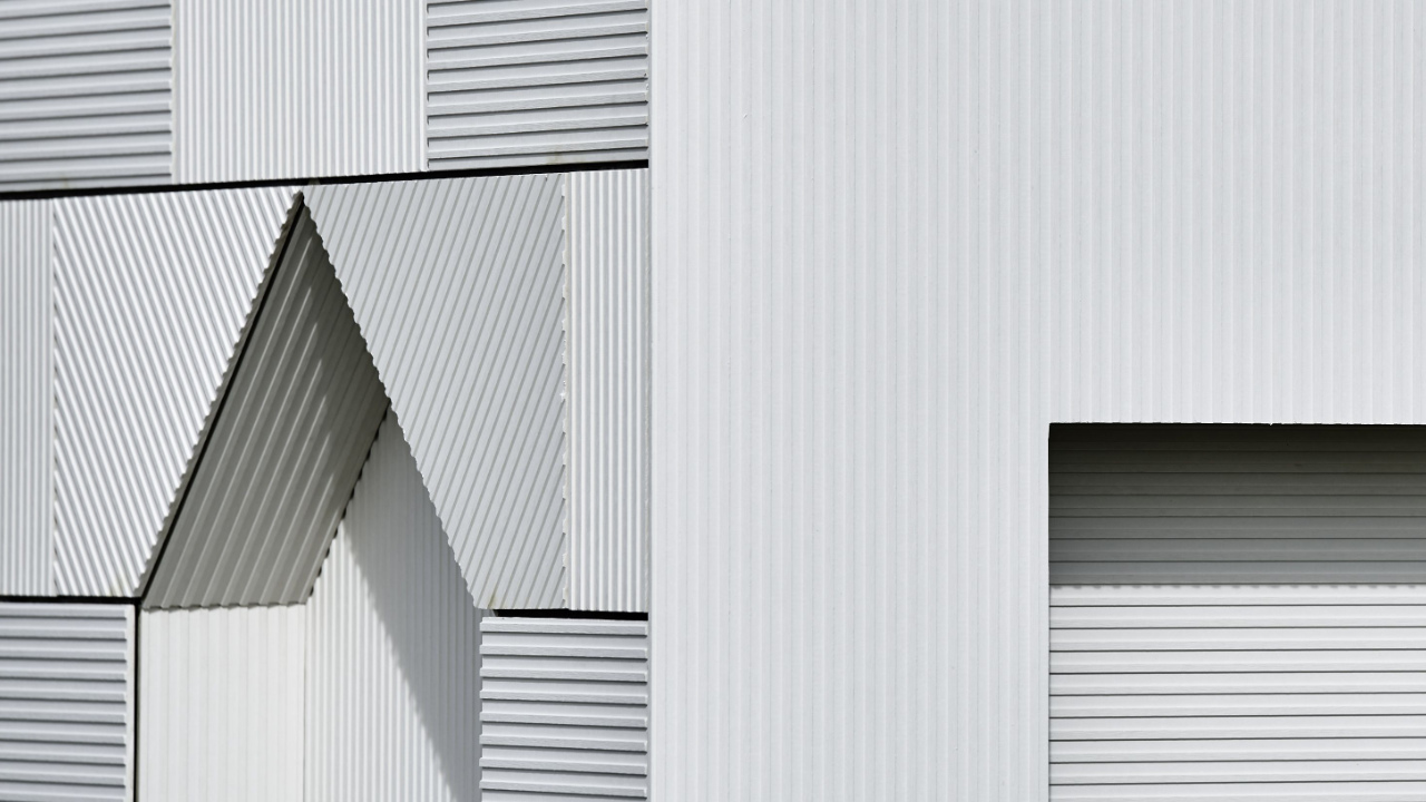 Pavillon Linea 2, Fassade aus Equitone Faserzementplatten