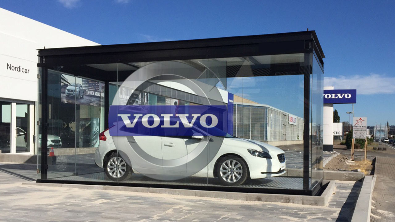 Ausstellungs- & Messepavillons, Glaskabine Volvo 18m2 – Ansicht 1