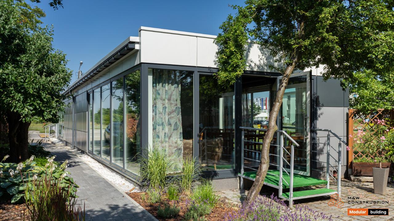 Gastronomie-Pavillon, Erweiterung des Restaurants CN CROP 93m2 - Ansicht 1