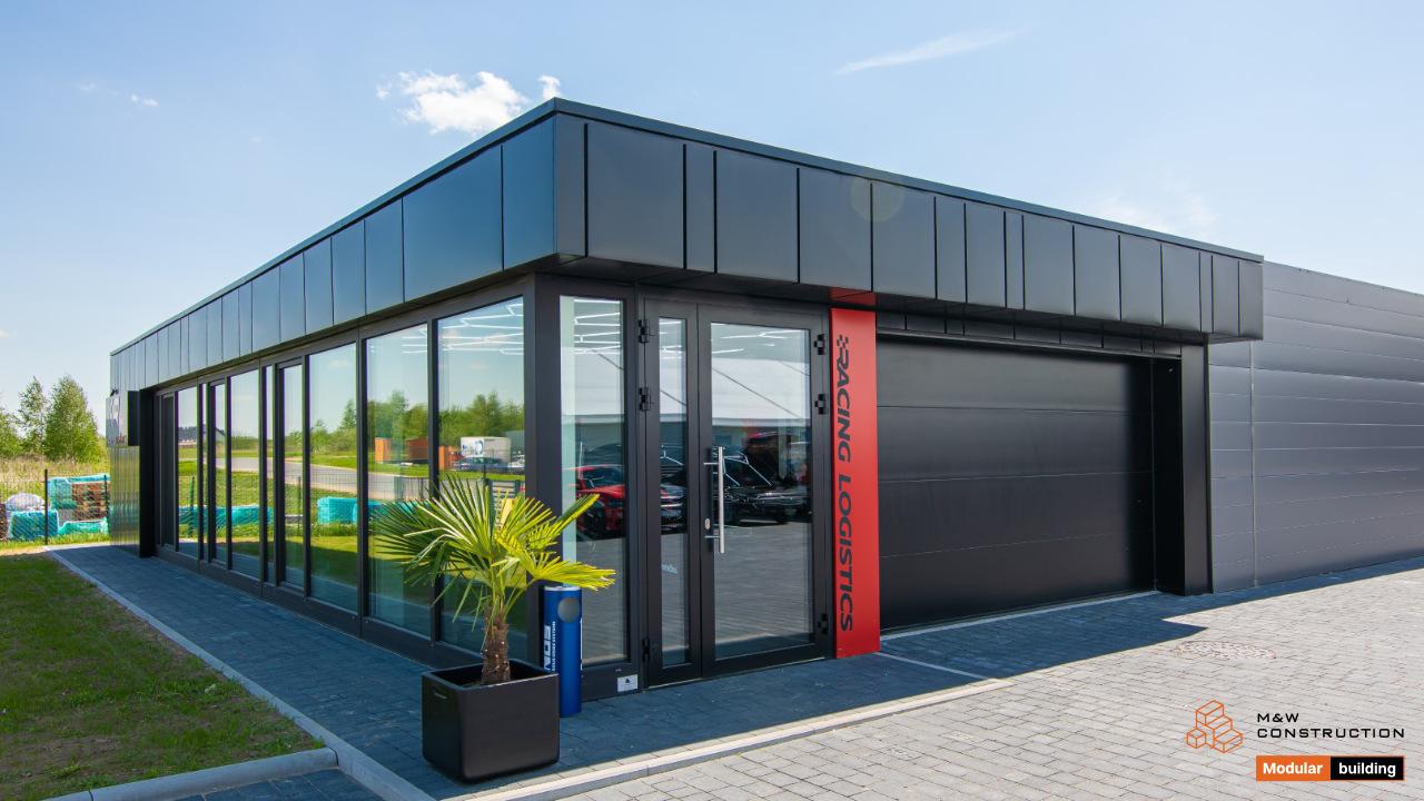 Pavillon, Dienstleistungscontainer, Racing Logistic