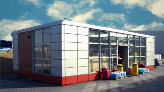 Verkaufspavillon, Firmenshop Grupa Pegaz 72m2 – Ansicht 1