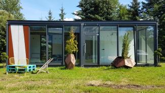 Verkaufspavillon, Yamaha Autohaus 50m2 – Ansicht 3