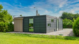 Industriepavillon, Wohnungsverkaufsbüro SGI 75m2 – Ansicht 2
