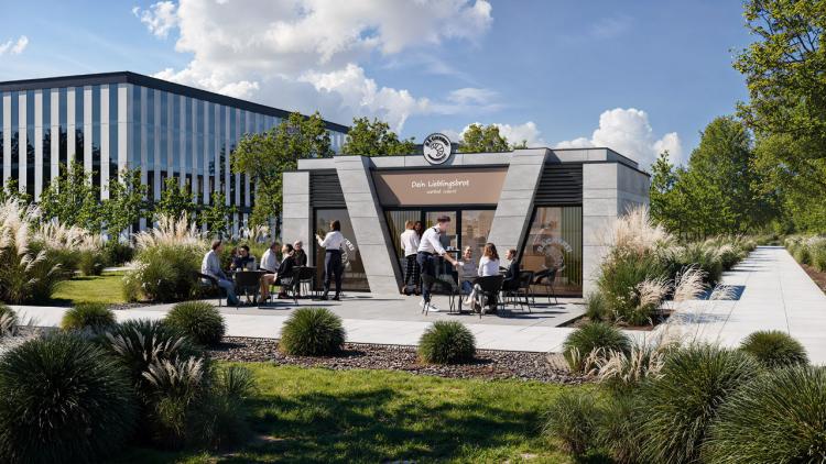 Restaurant-/Gastronomie-Pavillon 54m² mit den Abmessungen 12,0 x 6,0 x 3,2m